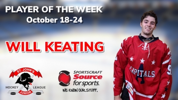 Capitals’ Keating Selected as Sportscraft Source for Sports Player of the Week