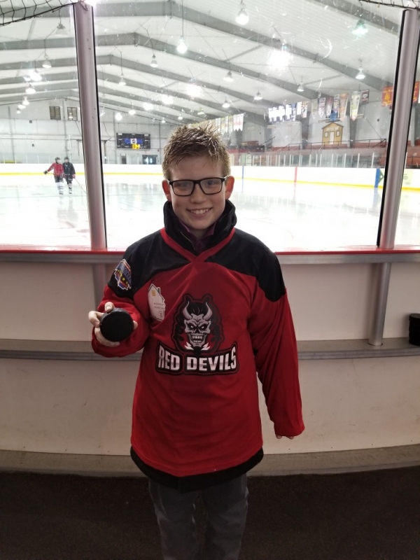 First AA Peewee Red Devils Goal