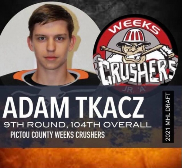 Adam Tkacz selected in the 9th