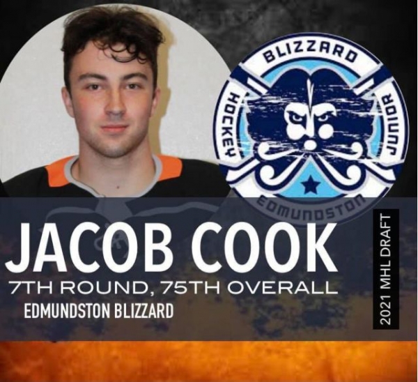 Great pick by the Blizzard d'Edmundston in selecting sniper Jacob Cook