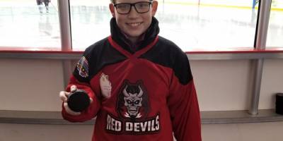 First AA Peewee Red Devils Goal