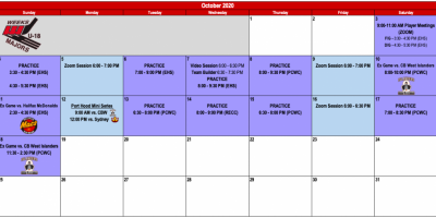Weeks U18 Majors Release Phase 2 Training Camp Schedule