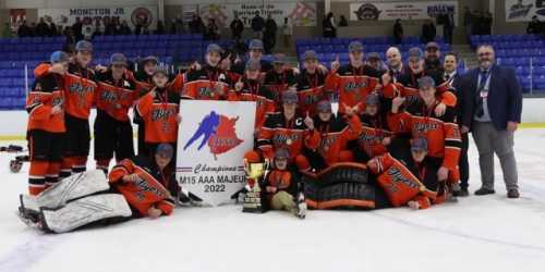 Jacob Pineau had a goal and an assist as the Dieppe Flyers defeated the Moncton Hawks 4-1 to claim the provincial AAA U15 Major...