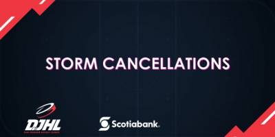 DJHL Cancellations - March 9