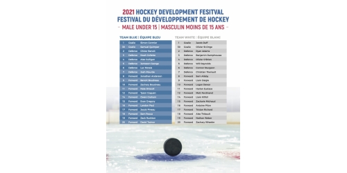  2021 U15 Hockey Development Festival