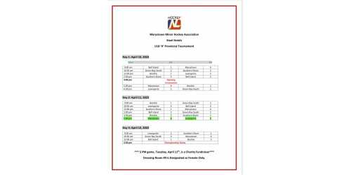 U18-2 Host Provincials April 10-12!