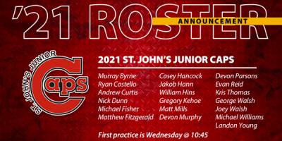 St. John’s Junior Caps Announce 2021 Roster